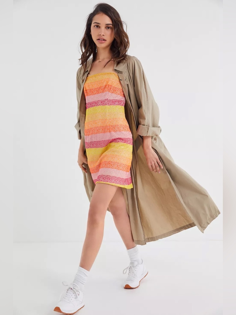 Show Me Your Mumu Clarissa Embroidered Mini Dress, Size Medium